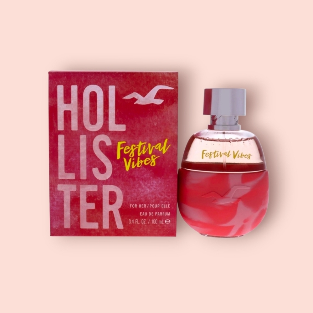 Hollister Festival Vibes 3.4 Oz Eau De Parfum Large Sealed Bottle Full Size New